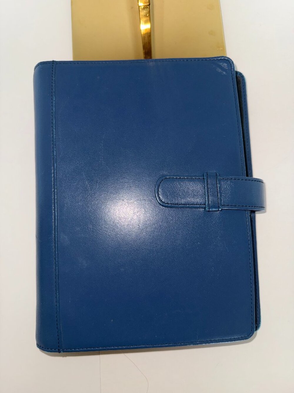 Levenger Ring Leather Notebook BLUE D-004